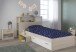 Bettanlage >Charly 17< in Akazie / Weiss - 203x121x67cm (LxBxH)