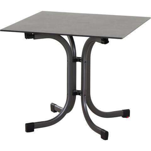 Gartentisch >Sola< in matt-anthrazit, dark stone - 80x70x80 (BxHxT)