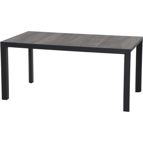 Gartentisch >Silva< in matt anthrazit, washed grey - 160,5x74x90 (BxHxT)