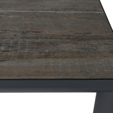 Gartentisch >Silva< in matt anthrazit, washed grey - 140x74x90 (BxHxT)