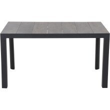 Gartentisch >Silva< in matt anthrazit, washed grey - 140x74x90 (BxHxT)