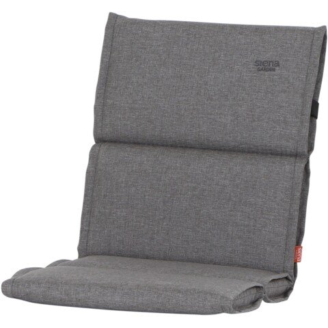 Auflagekissen >Stella< in silber, 100% Polypropylen - 96x3x46cm (BxHxT)