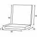 Auflagekissen >Stella< in silber, 100% Polypropylen - 96x3x46cm (BxHxT)