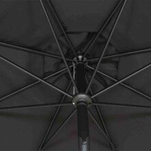 Sonnenschirm >Isa< in matt anthrazit, Aluminium - 300x243x300cm (BxHxT)