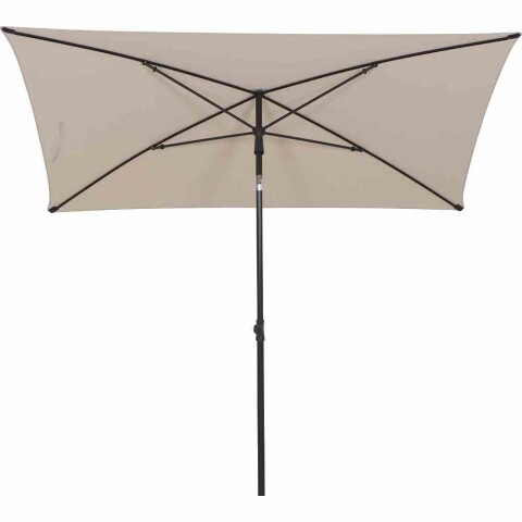 Sonnenschirm >City< in anthrazit, natur - 140x235x210 (BxHxT)