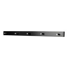 Garderobenleiste >Padova< in Schwarz, Massivholz - 5x2x70cm (BxHxT)