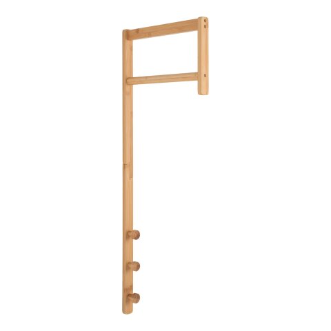 Wandgarderobe >Trento< in Hellbraun, Bambus - 3x82x30cm (BxHxT)