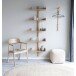 Wandgarderobe >Trento< in Hellbraun, Bambus - 3x82x30cm (BxHxT)