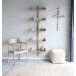 Wandgarderobe >Trento< in Hellbraun, Bambus - 3x82x30cm (BxHxT)