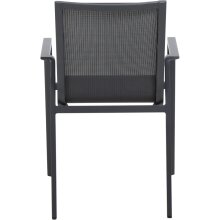 Gartenstuhl >Reno< in matt anthrazit, grau - 65x88x56 (BxHxT)
