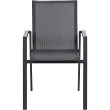 Gartenstuhl >Reno< in matt anthrazit, grau - 65x88x56 (BxHxT)