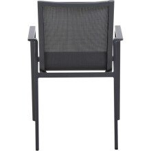 Gartenstuhl >Reno< in matt anthrazit, grau - 65x88x56 (BxHxT)