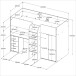 Hochbett >Tom 1< in Jacksen Eiche  / Weiss - 203x95x147cm (LxBxH)