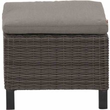 Gartenlounge-Hocker >Corido< in matt anthrazit, charcoal-grey, taupe-meliert