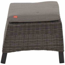 Gartenlounge-Hocker >Corido< in matt anthrazit, charcoal-grey, taupe-meliert