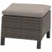 Gartenlounge-Hocker >Corido< in matt anthrazit, charcoal-grey, taupe-meliert