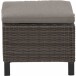 Gartenlounge-Hocker >Corido< in matt anthrazit, charcoal-grey, taupe-meliert