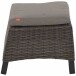 Gartenlounge-Hocker >Corido< in matt anthrazit, charcoal-grey, taupe-meliert
