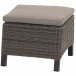 Gartenlounge-Hocker >Corido< in matt anthrazit, charcoal-grey, taupe-meliert
