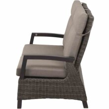 Gartenbank >Corido< in matt anthrazit, charcoal grey, taupe-meliert