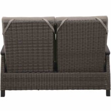 Gartenbank >Corido< in matt anthrazit, charcoal grey, taupe-meliert
