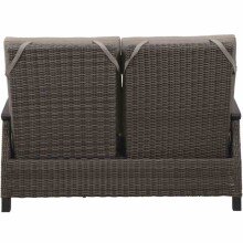 Gartenbank >Corido< in matt anthrazit, charcoal grey, taupe-meliert