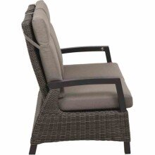 Gartenbank >Corido< in matt anthrazit, charcoal grey, taupe-meliert