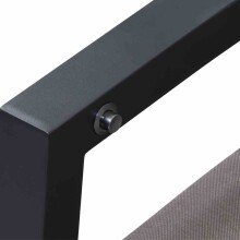 Gartenbank >Corido< in matt anthrazit, charcoal grey, taupe-meliert