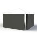 Pavillonseitenteil >Starter< in hellgrau, 100% Polyester - 300x260x0,1cm (BxHxT)