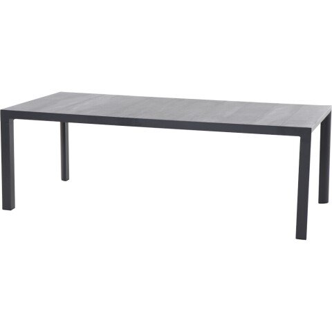 Gartentisch >Silva< in matt anthrazit, wood grey - 220x74x100 (BxHxT)