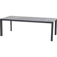 Gartentisch >Silva< in matt anthrazit, wood grey - 220x74x100 (BxHxT)