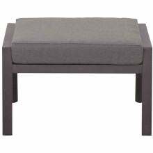 Gartenlounge-Hocker >Londra< in matt anthrazit, schwarz-silber, jeans-grau