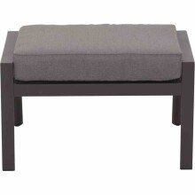 Gartenlounge-Hocker >Londra< in matt anthrazit, schwarz-silber, jeans-grau