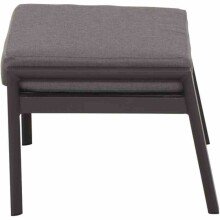 Gartenlounge-Hocker >Londra< in matt anthrazit, schwarz-silber, jeans-grau