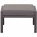 Gartenlounge-Hocker >Londra< in matt anthrazit, schwarz-silber, jeans-grau