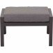 Gartenlounge-Hocker >Londra< in matt anthrazit, schwarz-silber, jeans-grau