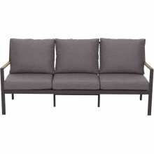 3-Sitzer >Londra< in matt anthrazit, schwarz/silber, jeans-grau