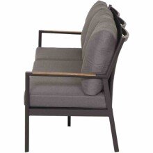 3-Sitzer >Londra< in matt anthrazit, schwarz/silber, jeans-grau