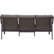 3-Sitzer >Londra< in matt anthrazit, schwarz/silber, jeans-grau