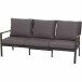 3-Sitzer >Londra< in matt anthrazit, schwarz/silber, jeans-grau