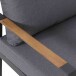 3-Sitzer >Londra< in matt anthrazit, schwarz/silber, jeans-grau
