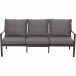 3-Sitzer >Londra< in matt anthrazit, schwarz/silber, jeans-grau
