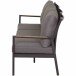 3-Sitzer >Londra< in matt anthrazit, schwarz/silber, jeans-grau
