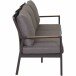 3-Sitzer >Londra< in matt anthrazit, schwarz/silber, jeans-grau