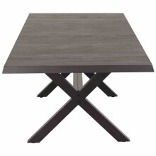 Gartentisch >Sincro< in matt anthrazit, wood grey - 204x77x103 (BxHxT)