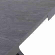 Gartentisch >Sincro< in matt anthrazit, wood grey - 204x77x103 (BxHxT)
