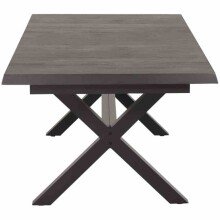 Gartentisch >Sincro< in matt anthrazit, wood grey - 204x77x103 (BxHxT)