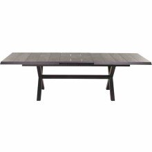 Gartentisch >Sincro< in matt anthrazit, wood grey - 204x77x103 (BxHxT)