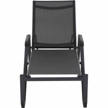 Gartenliege >Tesoro< in matt anthrazit - 195x108x69,5 (BxHxT)