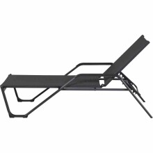 Gartenliege >Tesoro< in matt anthrazit - 195x108x69,5 (BxHxT)